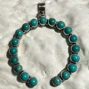 Turquoise Sterling Silver Naja Pendant